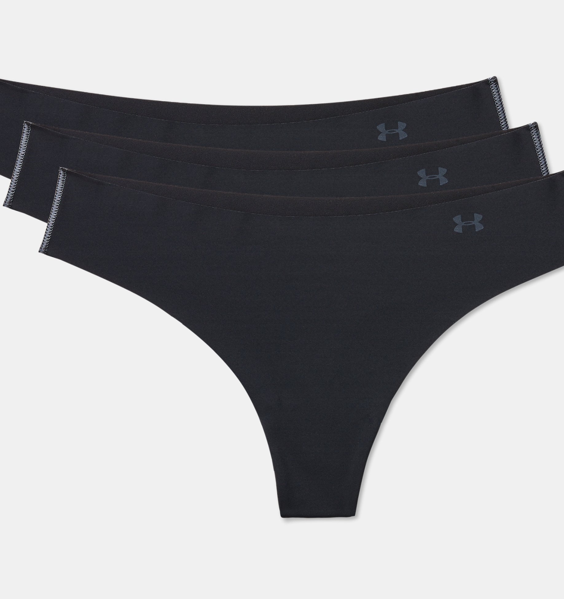UNDER ARMOUR UA PURE STRETCH THONG Women's Underwear Large Black One Pair 